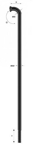 Спиця Pillar PSR14 260 мм посилена чорний