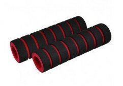 Ручки руля Longus FOUMY чорний/червоний 120 мм  Фото