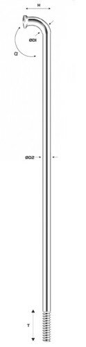 Спиця Pillar PSR14 288 мм посилена сріблястий