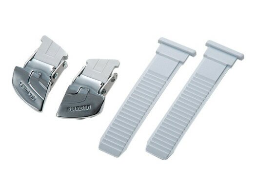 Застібки+ремінці LargeType для взуття Shimano M240/R240-190 сріблястий/білий (комплект)