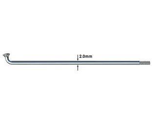 Спиця Sapim Leader 14G 138 мм з ніпелем Brass 14G 12 polyax сріблястий