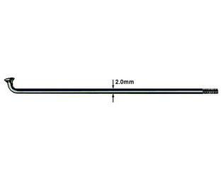 Спиця Sapim Leader 14G 260 мм з ніпелем Brass 14G 12 polyax чорний