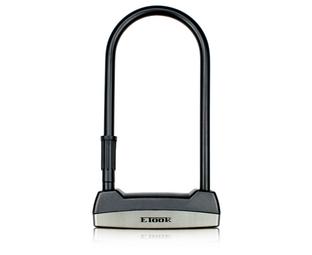 Велозамок U-подібний ETOOK ET110L 11x108x225 мм U-Lock циліндровий чорний