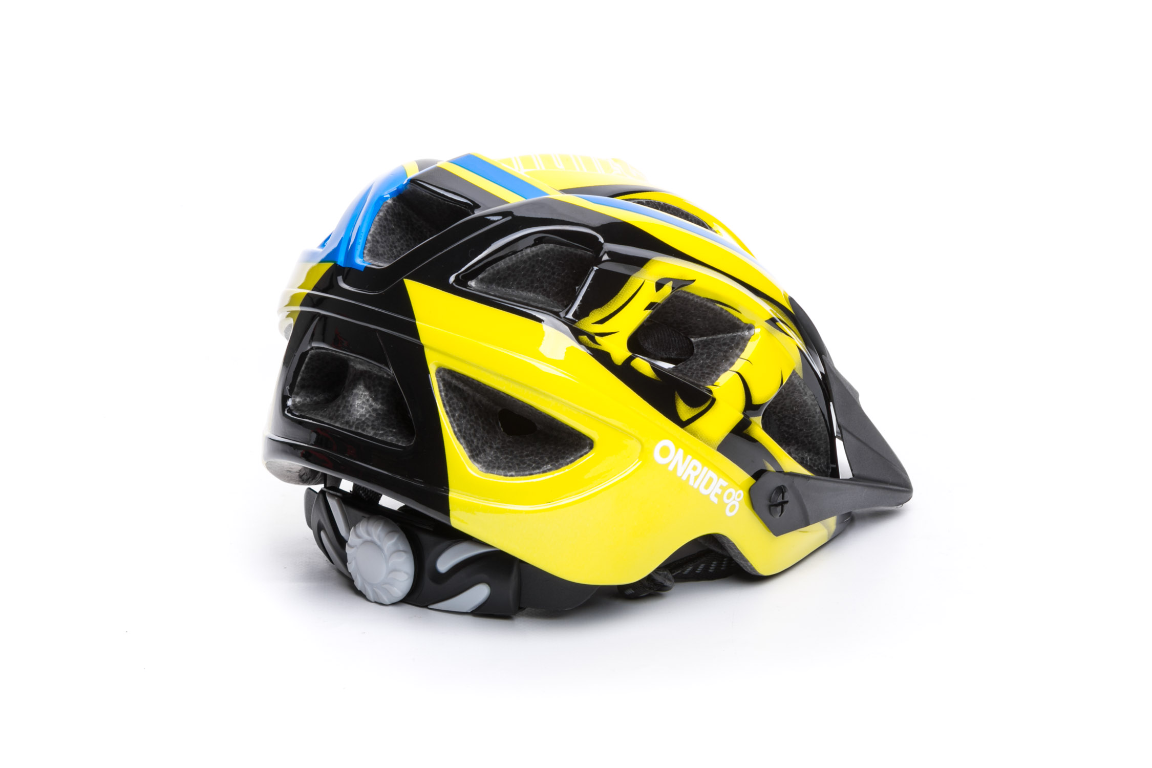 Шолом OnRide Rider глянцевий жовтий/блакитний S (48-52 см)