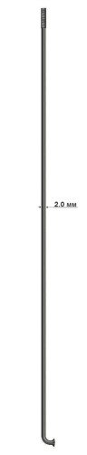 Спиця Rodi 14G 284 мм сталь чорний 100 шт