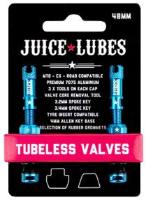 Безкамерні ніпелі Juice Lubes бірюзовий 48мм