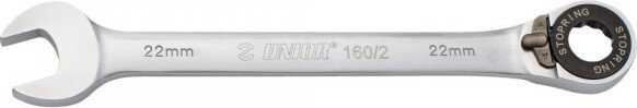 Ключ ріжковий комбінованний Unior Tools кований з тріскачкою 15 мм  Фото