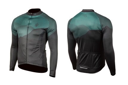 Веломайка ONRIDE Mount длинный рукав чёрный/зелёный L