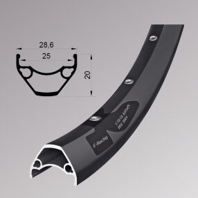 Обод Remerx E-ROCKY 25 RX 3025 TLR E-Bike 29" 622x25 36 отверстий пистонированный чёрный AV