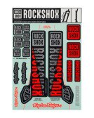 Наліпки на вилку RockShox DECAL KIT (35 мм) Troy Lee Designs сріблястий/червоний  Фото