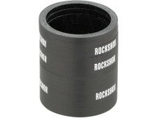 Набір проставочних кілець RockShox UD Carbon (2x2.5мм, 1x5мм, 1x10мм, 1x20мм) білий логотип чорний  Фото