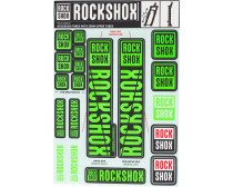 Наліпки на вилку RockShox DECAL KIT (35 мм) неоновий зелений  Фото