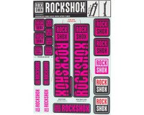 Наклейки на вилку RockShox DECAL KIT (35 мм) розовый  Фото