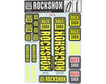 Наліпки на вилку RockShox DECAL KIT (35 мм) неоновий жовтий  Фото
