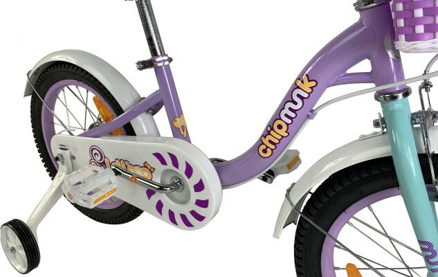 Велосипед дитячий RoyalBaby Chipmunk MM Girls 18" OFFICIAL UA фіолетовий Фото №5