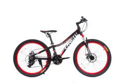 Велосипед детский Langtu KLT700S 24" черный/красный  Фото