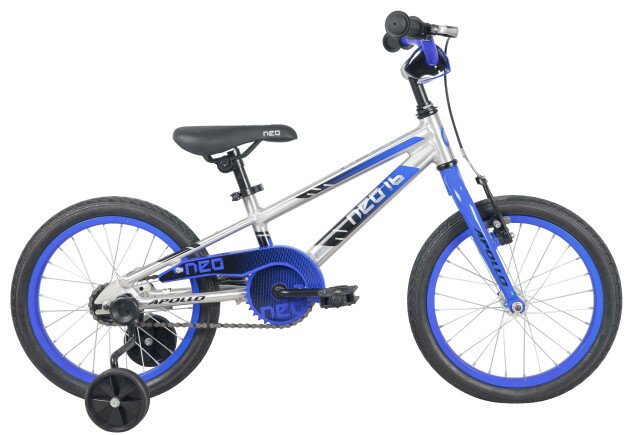Велосипед Apollo 2022 NEO boys 16" сріблястий / синій Фото №2