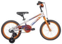 Велосипед Apollo 2022 NEO boys 16" сріблястий / помаранчевий  Фото