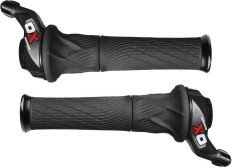 Манетки-гріпшифт SRAM X0 Grip Shift ліва+права (комплект) 2x10 швидкостей чорний/червоний  Фото