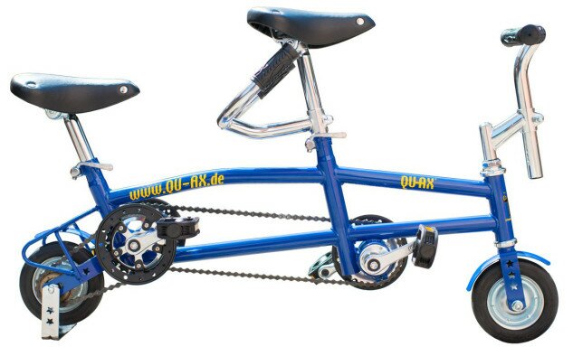 Мини-велосипед-тандем QU-AX Minibike Tandem 6" синий
