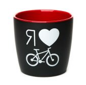 Чашка ONRIDE I Love My Bike деколь чорний/червоний  Фото