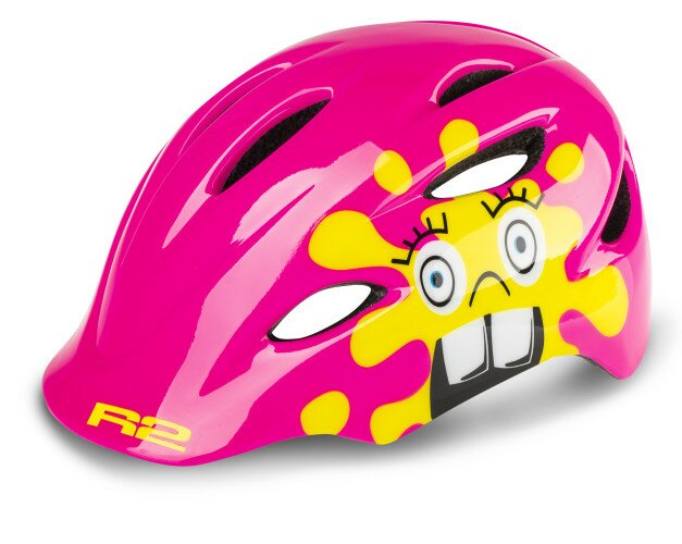 Шлем детский R2 DUCKY розовый/желтый глянцевый XS (48-52 см)