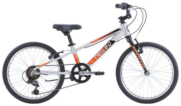 Велосипед Apollo 2022 NEO 6s boys 20" серебристо-оранжевый