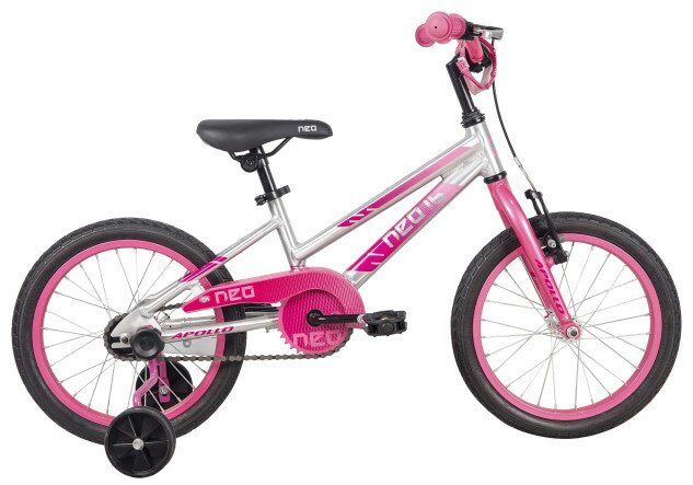 Велосипед Apollo 2022 NEO girls 16" сріблястий / рожевий