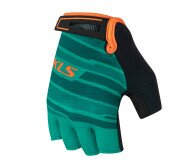 Перчатки с коротким пальцем KLS Factor 022 бирюзовый / оранжевый S  Фото