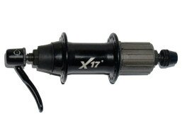 Втулка задня X17 XC 32 отвори касетна під V-brake промпідшипники чорний  Фото