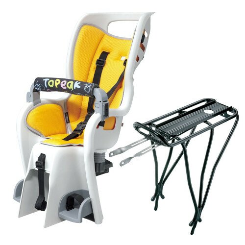 Сидіння дитяче Topeak BabySeat™ II з багажником під V-brake сірий/жовтий