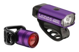 Свет передний и задний Lezyne HECTO DRIVE 400XL / FEMTO PAIR комплект фиолетовый  Фото