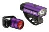 Свет передний и задний Lezyne HECTO DRIVE 400XL / FEMTO PAIR комплект фиолетовый