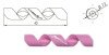 Защита рамы Alligator от трения рубашек Spiral (4/5 мм) розовая