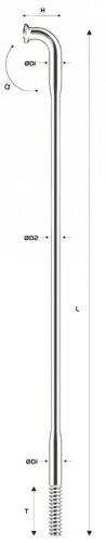Спица Pillar PDB1415 286 мм тянутая 2/1.8/2 серебристый