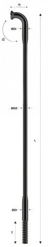 Спица Pillar PDB1415 288 мм тянутая 2/1.8/2 черный