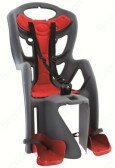 Сидіння дитяче Bellelli Pepe Standart кріплення за раму сірий/червоний  Фото