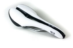 Сідло Velo VL-1413 CroMo рамки білий/чорний логотип VK  Фото