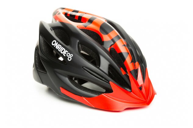 Шлем ONRIDE Mount матовый черный/красный L (58-61 см)