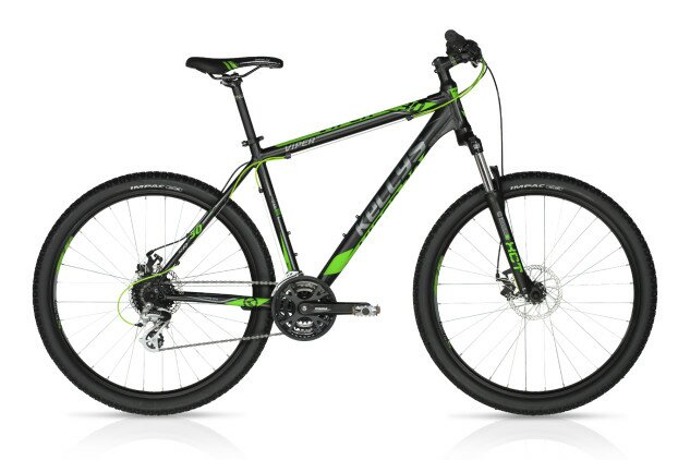 Велосипед Kellys Viper 30 Black Green (26") 17.5"