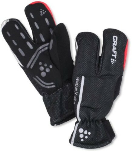 Перчатки Craft Bike Thermal Split Finger glove черный/красный XL/11