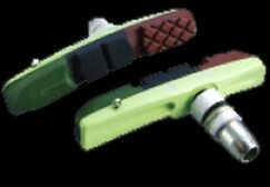 Тромозные колодки V-Brake Alligator резинки, 3 цвета, корпус светло-зеленый  Фото