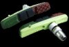 Тромозные колодки V-Brake Alligator резинки, 3 цвета, корпус светло-зеленый