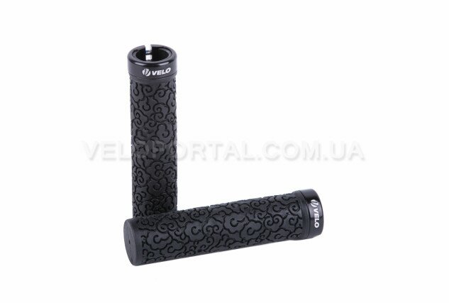 Ручки руля Velo VLG-1320-11D2 з замком чорний 125 мм