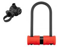 Велозамок U-образный ABUS 440A/150HB160 U-Lock Alarm цилиндрический с сигнализацией Red + USH  Фото