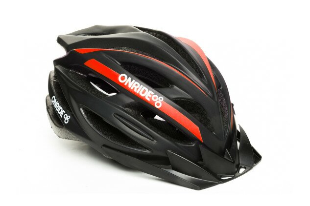 Шлем ONRIDE Grip матовый черный/красный M (55-58 см)