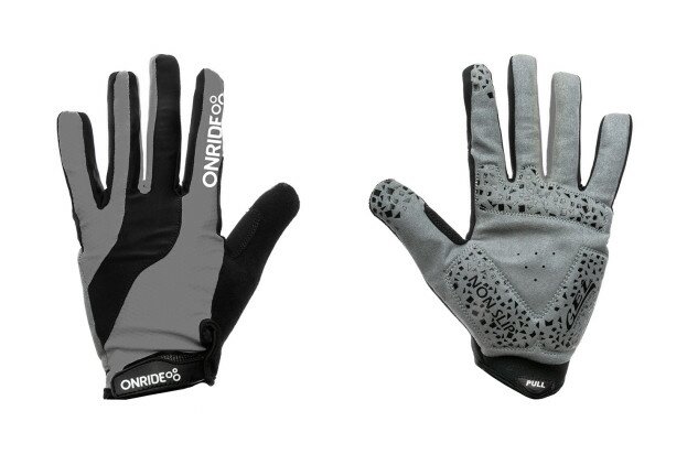 Перчатки ONRIDE Long длинные пальцы серый/черный XL