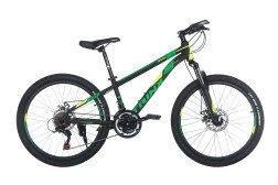 Велосипед дитячий TRINX M134 24" матовий чорний/зелений/жовтий 12.5"  Фото