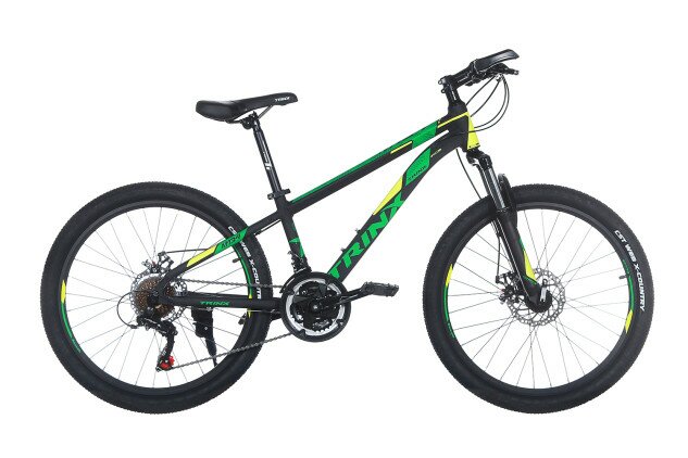 Велосипед детский TRINX M134 24" матовый черный/зеленый/желтый 12.5"