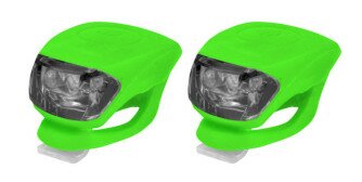 Мигалки Longus передняя и задняя 2LED/2F набор зеленый  Фото